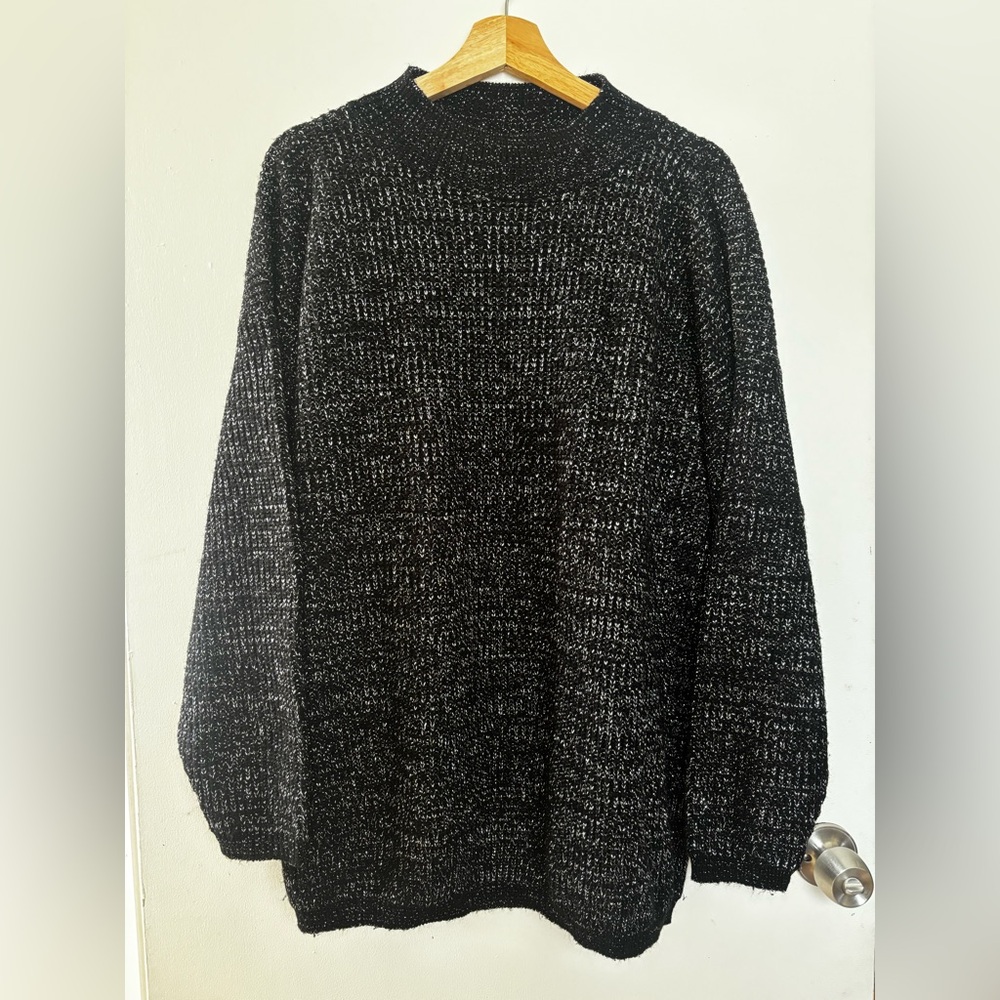 Avon Black and White Cowl Neck Sweater